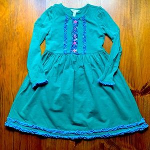 Matilda Jane Green ruffle dress, size 6